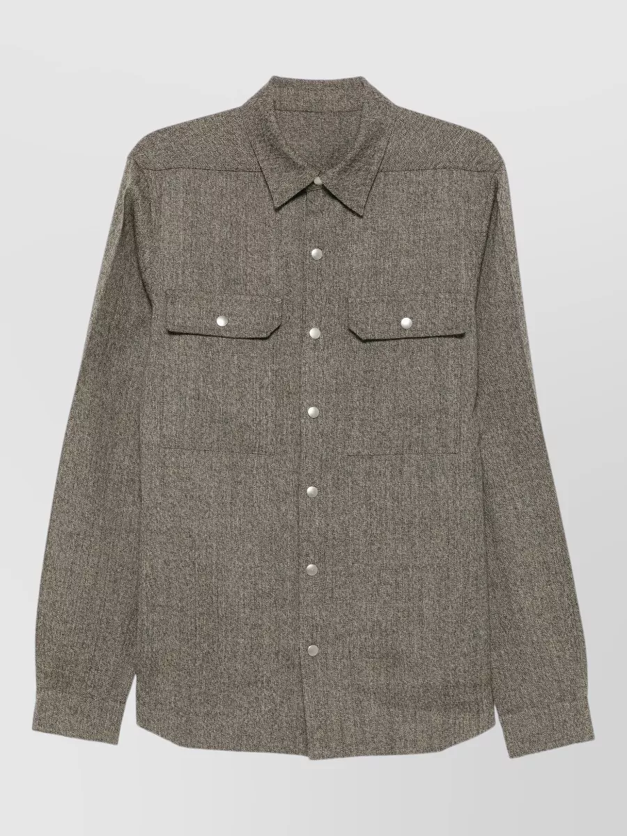 Rick Owens wool shirt jacket