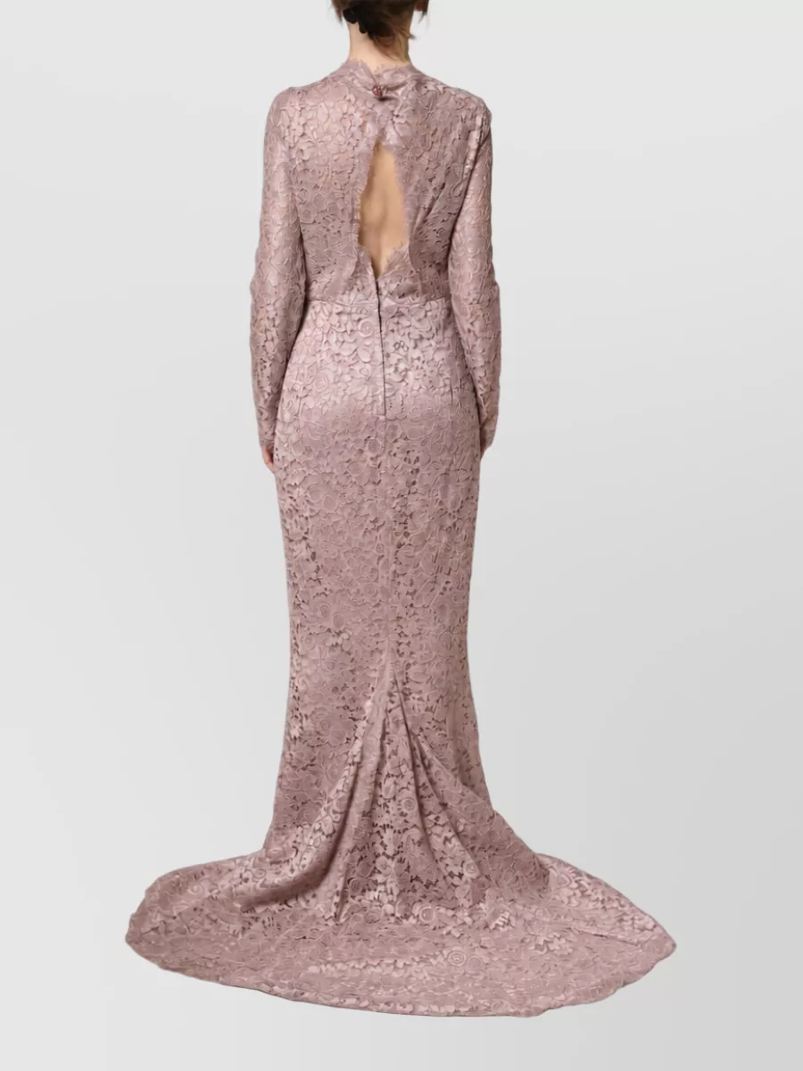 Dolce&Gabbana Lace Long Sleeve Evening Gown