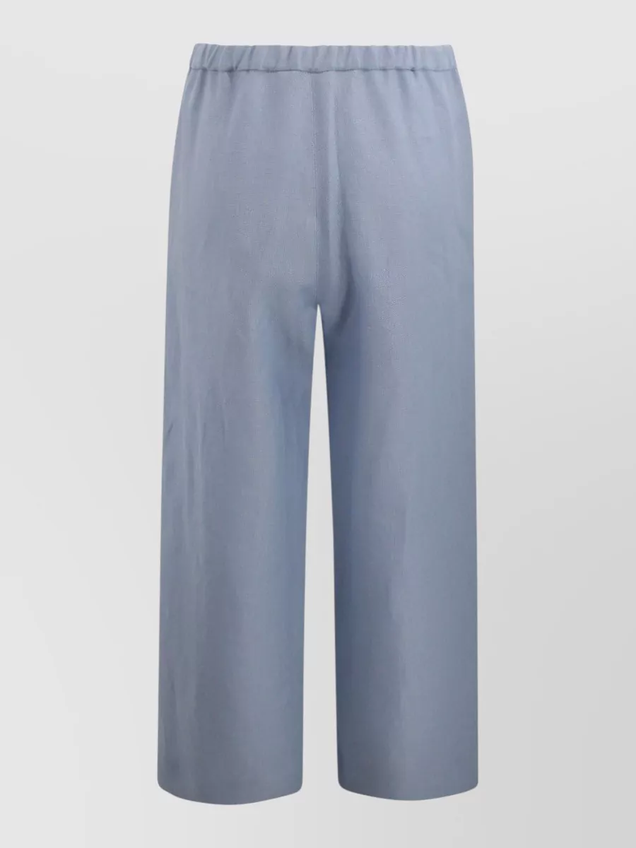 S Max Mara Linen Straight-Leg Drawstring Trousers