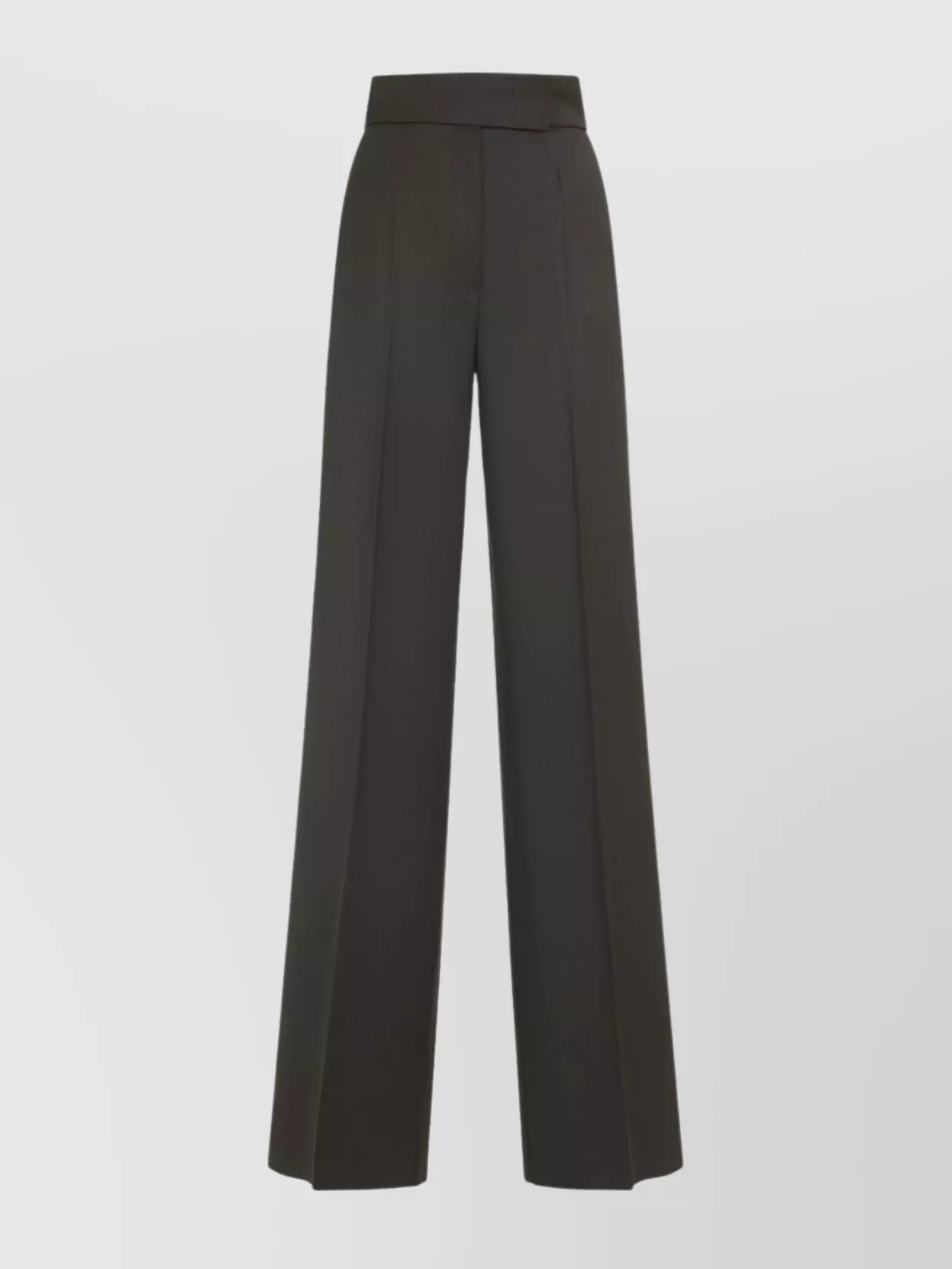 Max Mara Wide Leg Trousers Pleated Front In Brown
