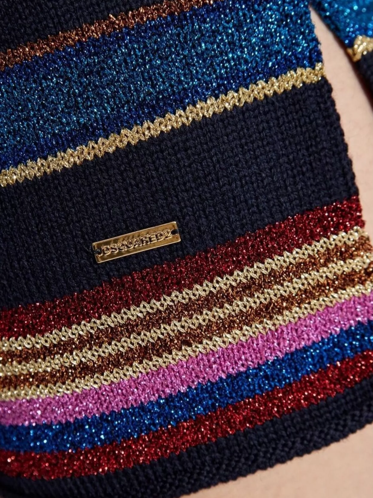 Dsquared2 Multicolor Striped Drawstring Shorts