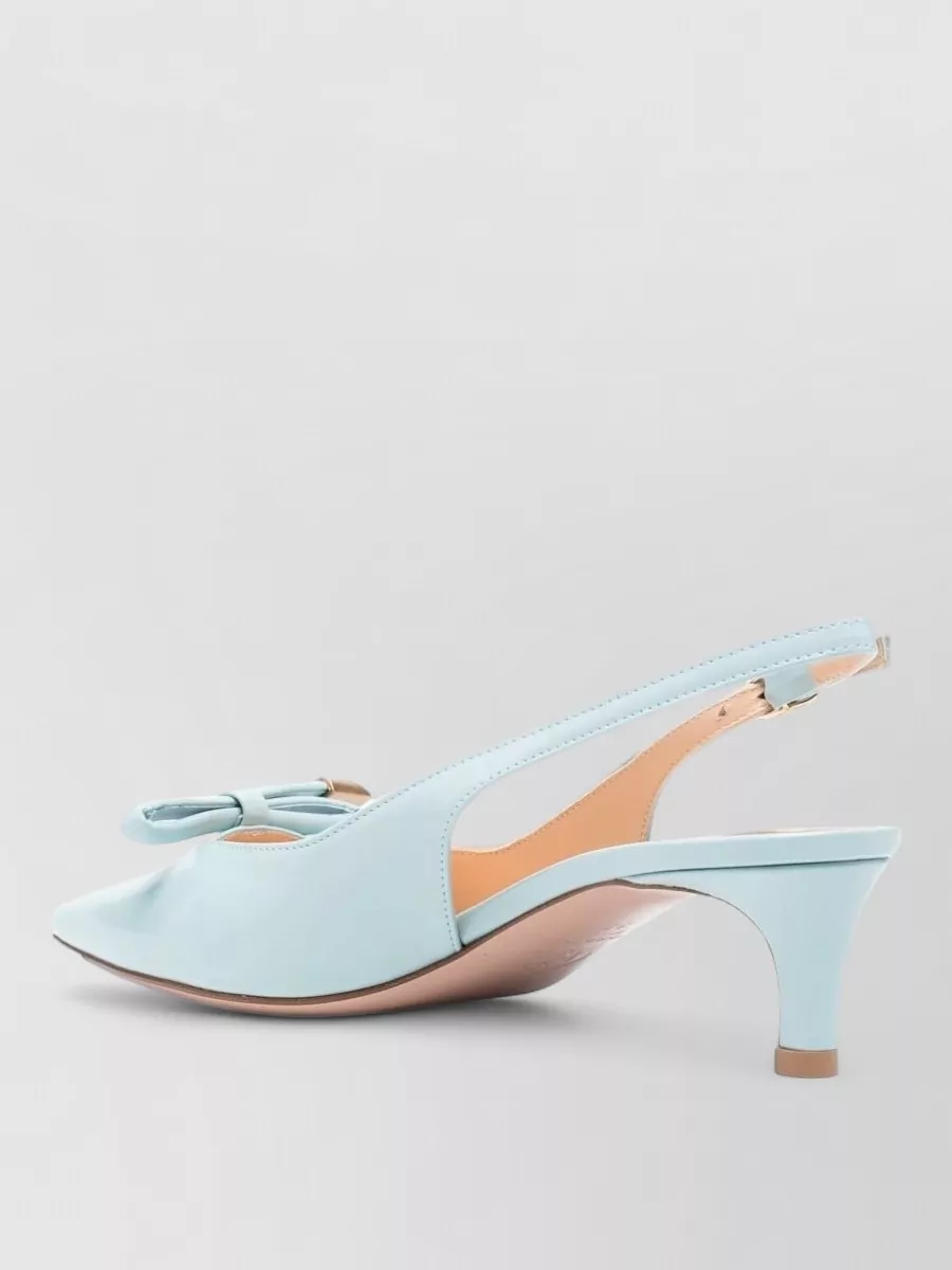 Roberto Festa Leather Bow Slingback Pumps