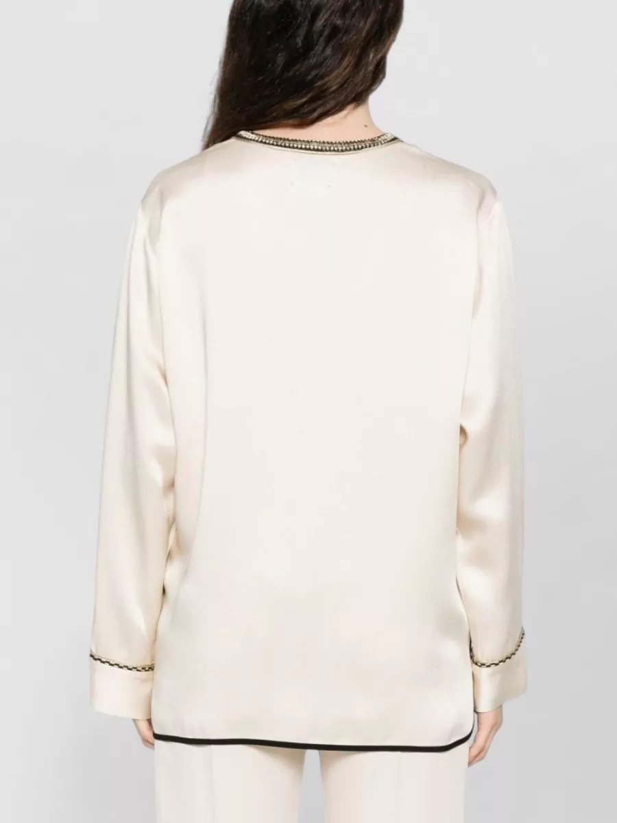 Forte Forte Blazer Contrast Trim Front Pockets Long Sleeves