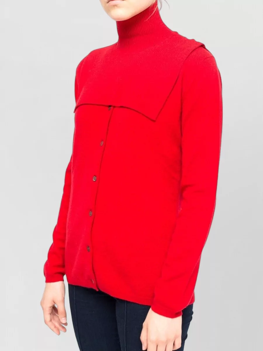 La Rose Cashmere Jabot Top