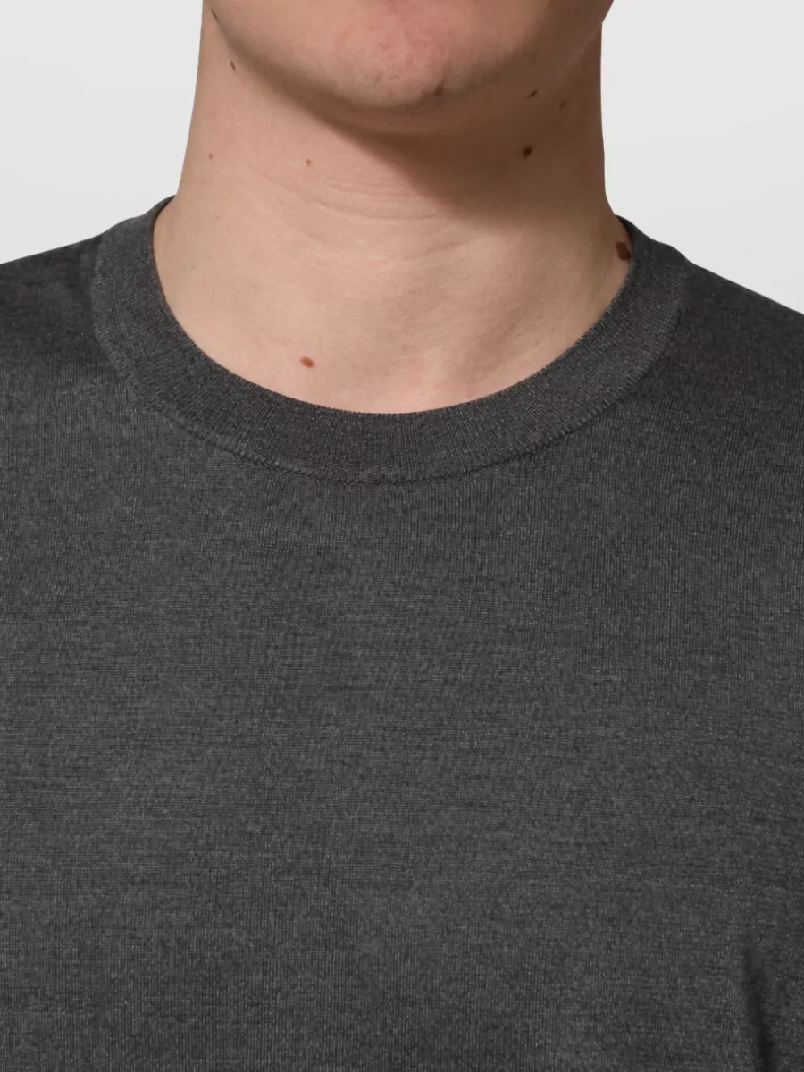 Dolce&Gabbana Silk Long-Sleeve Crew-Neck Sweater