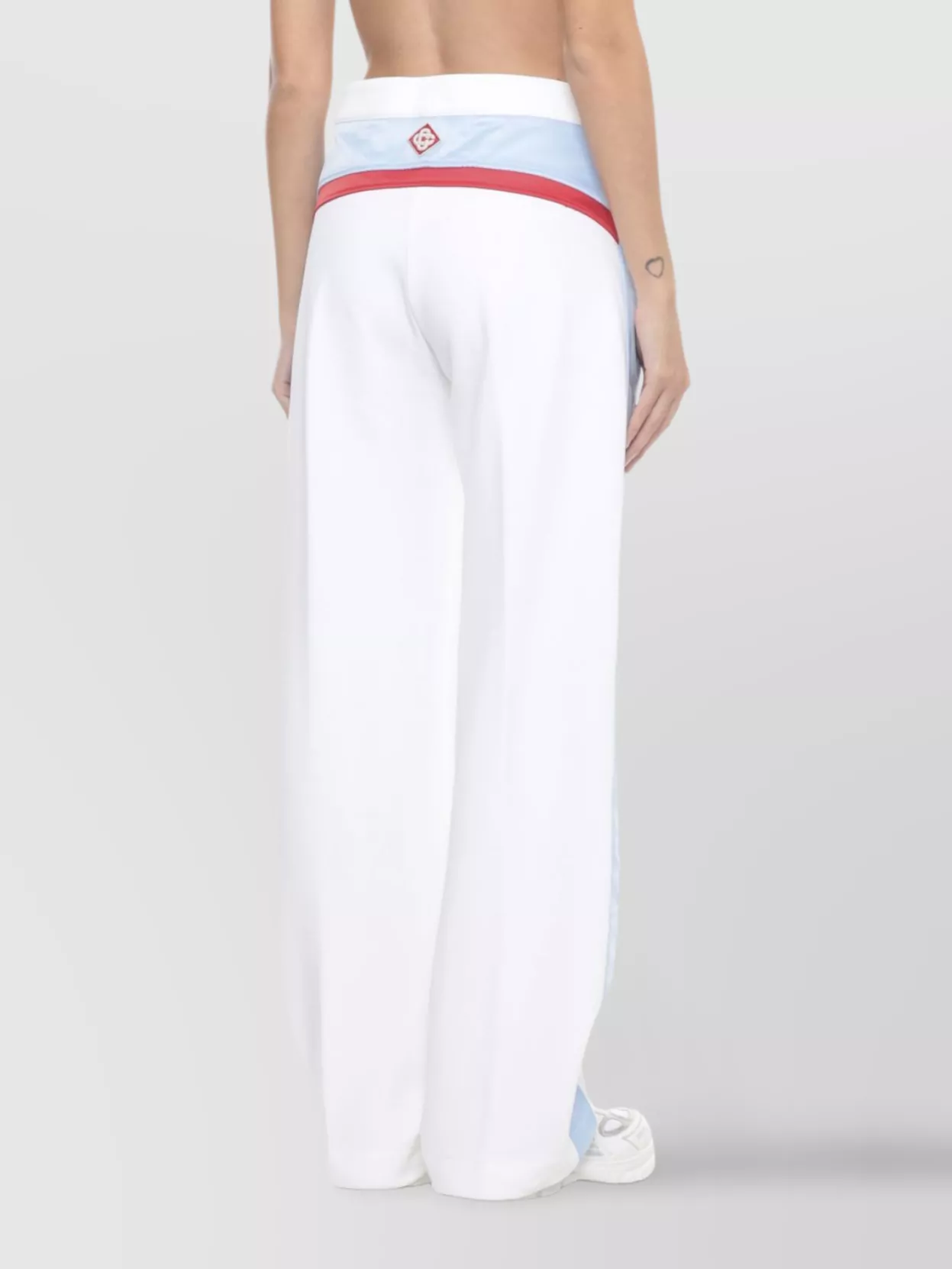 Casablanca High Waist Wide Leg Trousers With Stripes