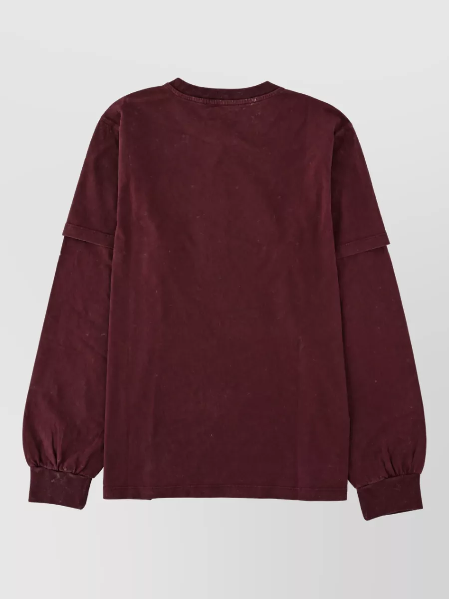 Ganni Cotton Logo-Print Long-Sleeve T-Shirt