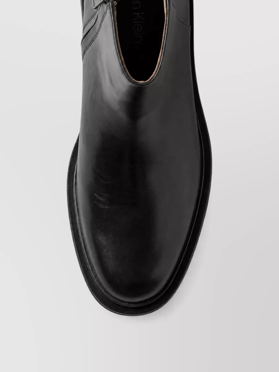 Calvin Klein Leather Zip Boots