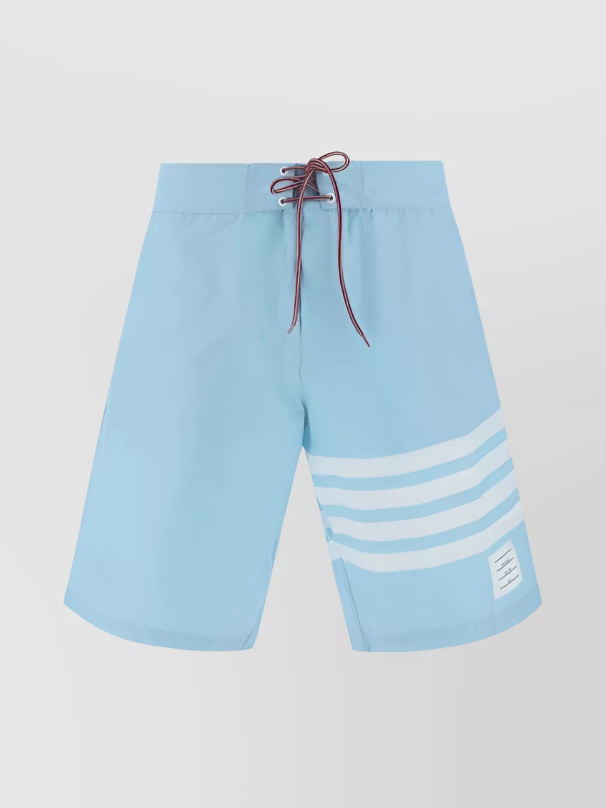 Shop Thom Browne Striped Drawstring Swimshorts Flap Pocket