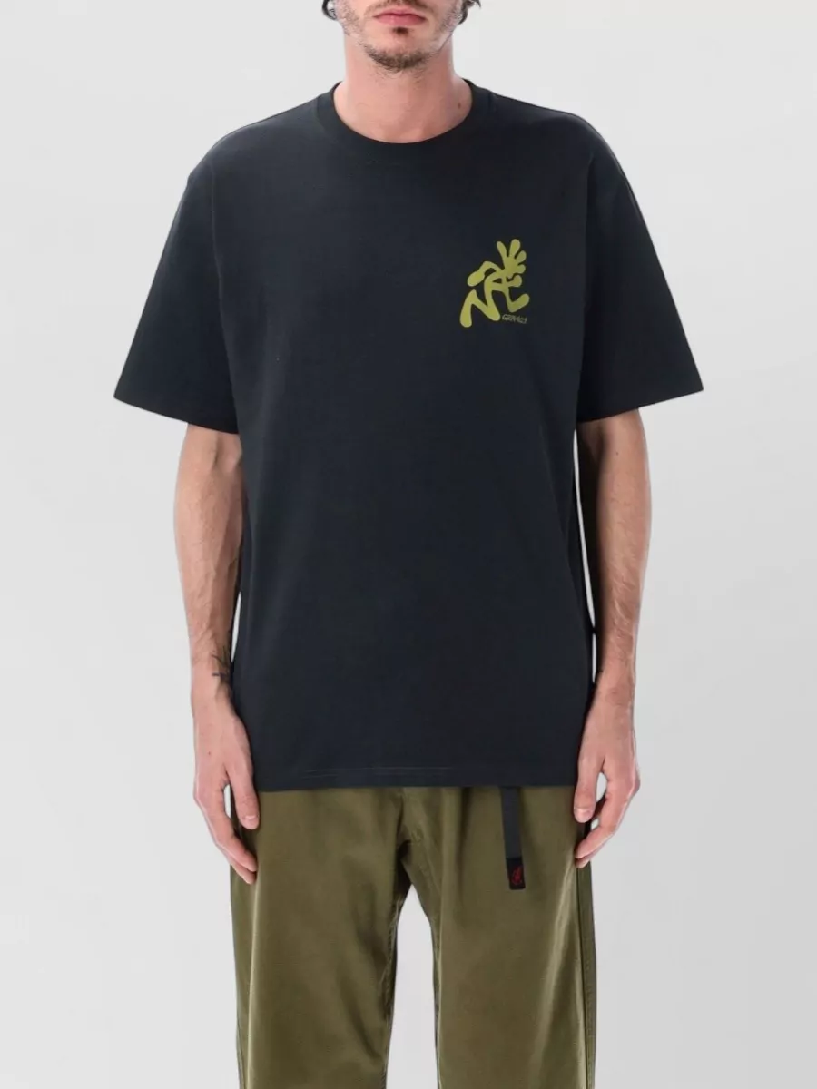 Gramicci Ribbed Crew Neck Short Sleeve Cotton T-Shirt