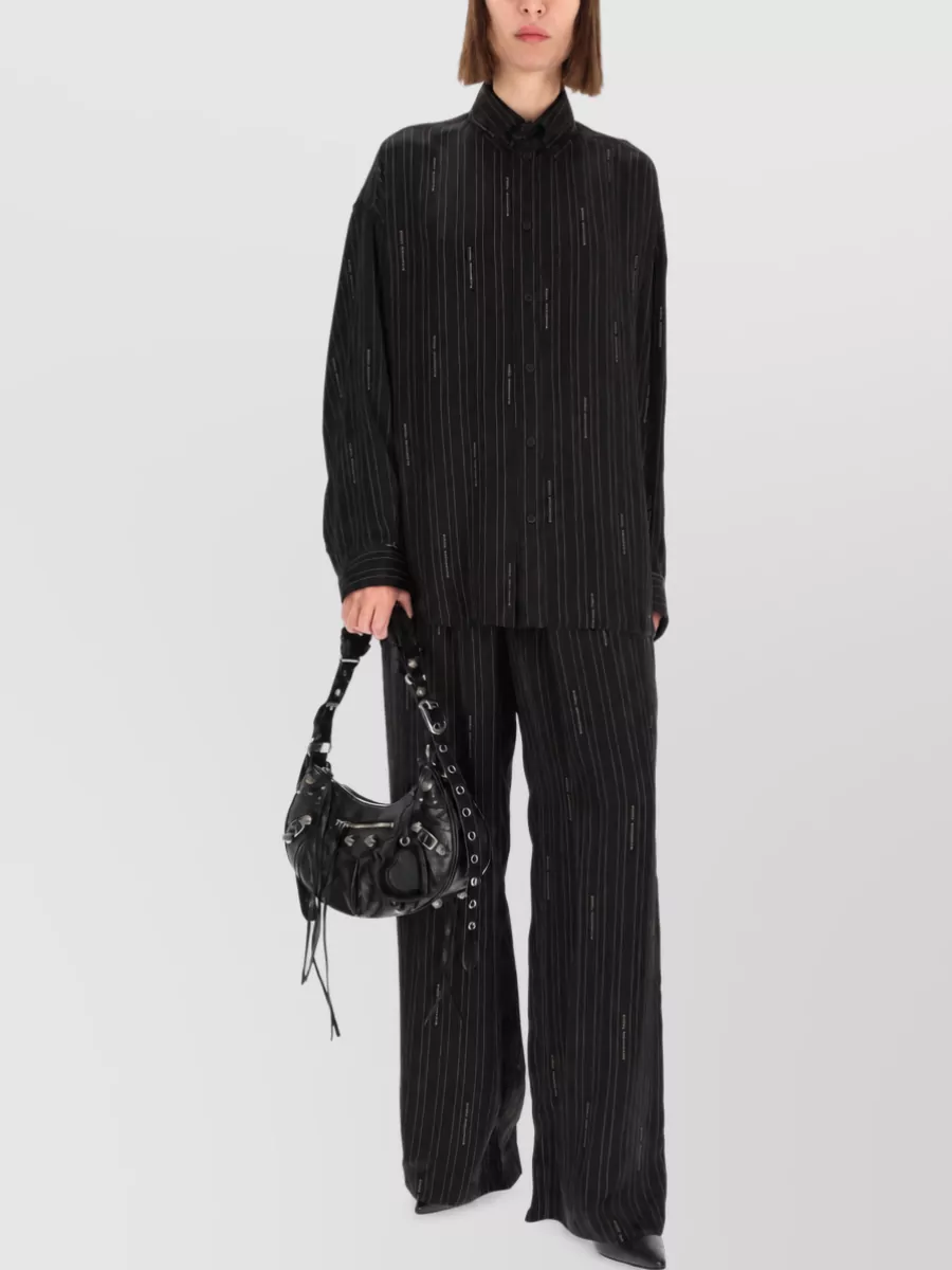 Balenciaga Viscose Wide-Leg Trousers