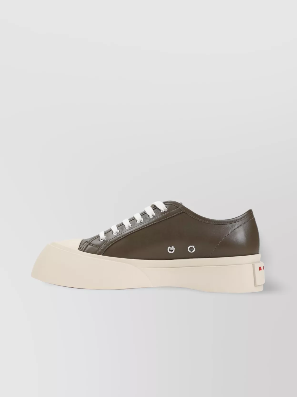 Marni Chunky Sole Eyelet Detail Leather Platform Sneakers
