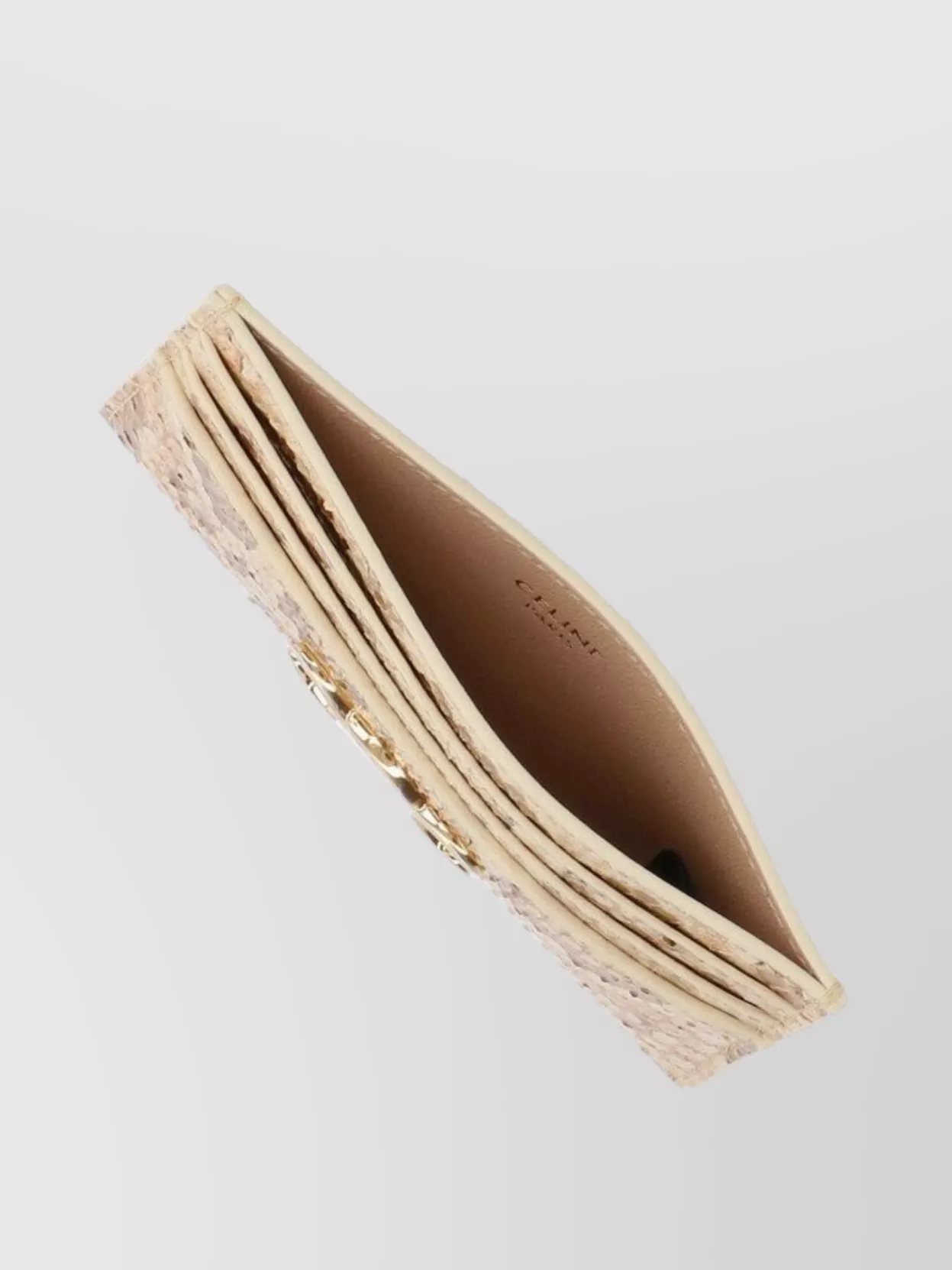 Celine Snake Pattern Wallets Gold-tone Hardware