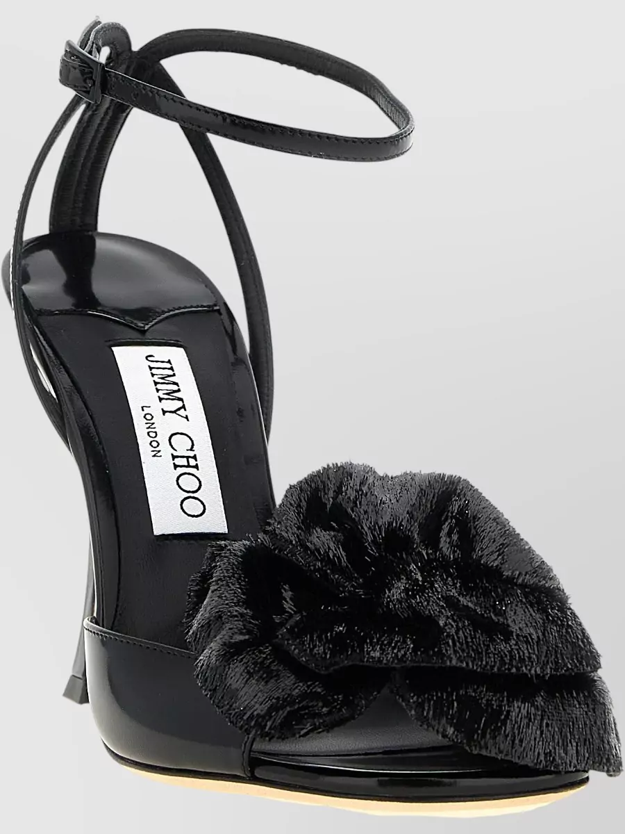 Jimmy Choo Mimmi Sandals Ankle Strap Floral Detail