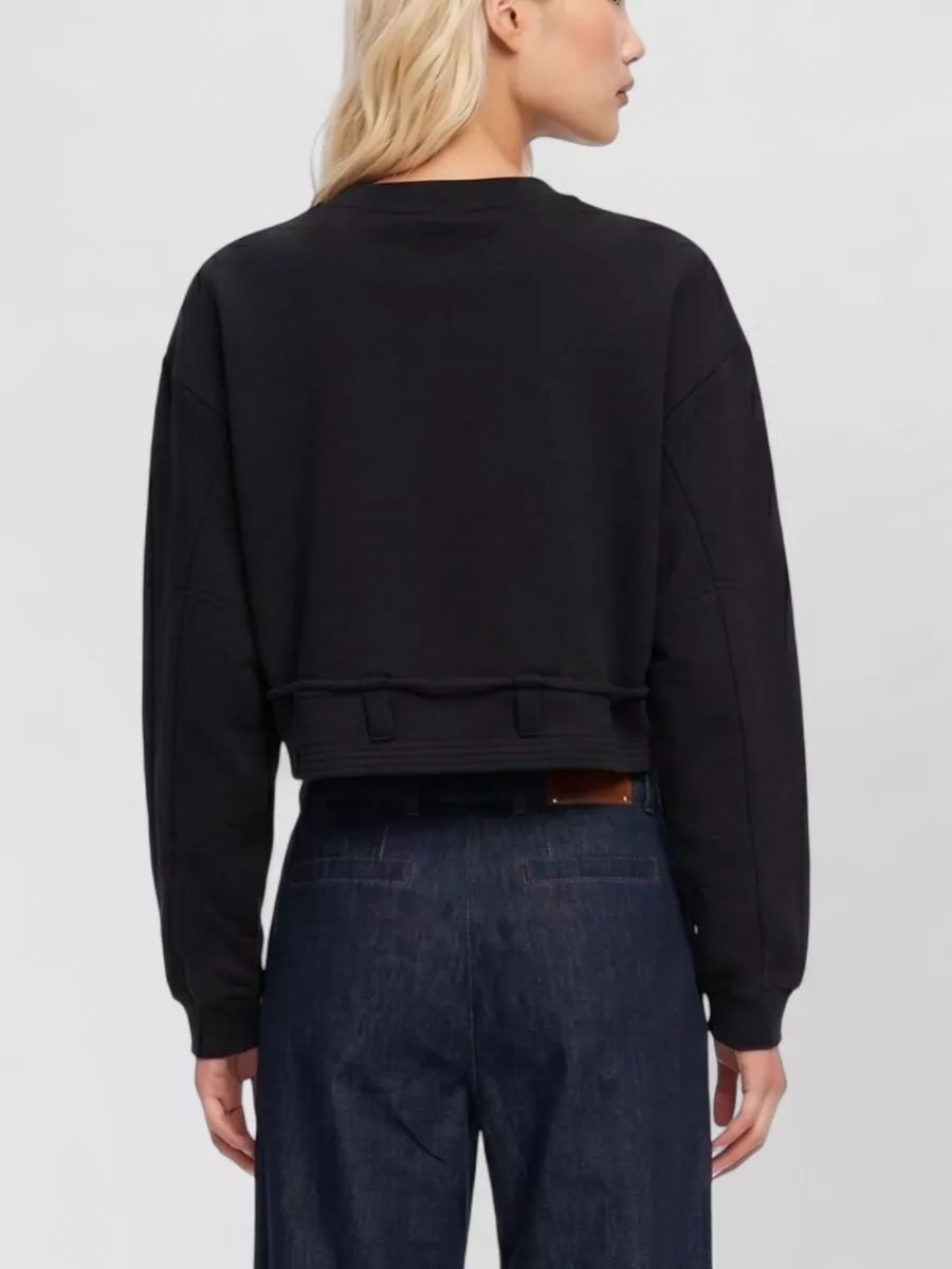 Dries Van Noten Cropped Drawstring Sweatshirt