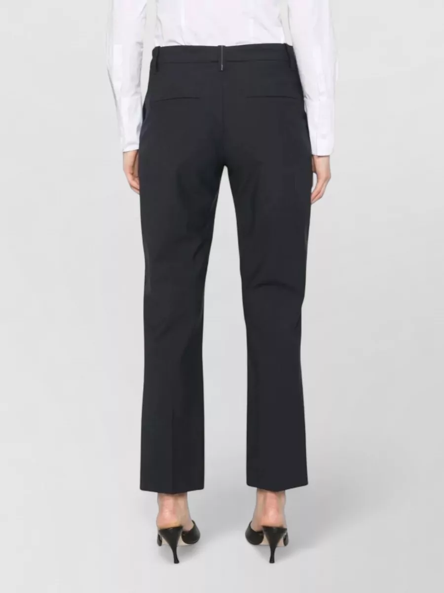 Brunello Cucinelli Pressed-Crease Wool Tailored Trousers