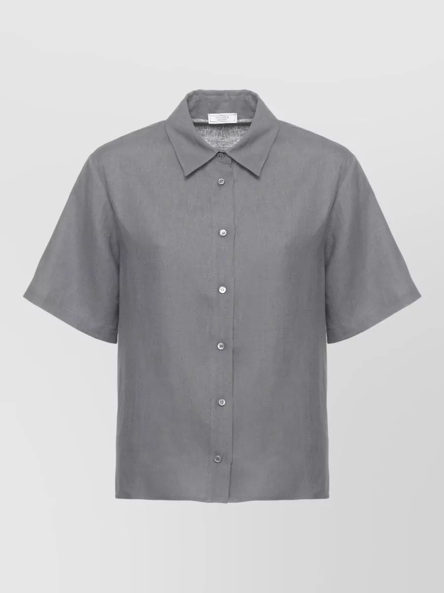 Peserico Linen Short-Sleeve Shirt