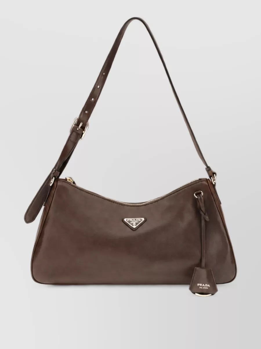 Prada aimée calf leather clutch bag