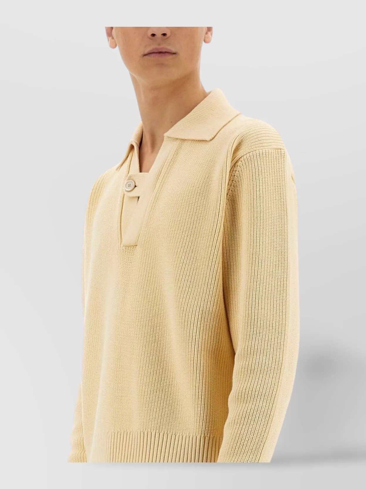 Lardini Button Detail Jersey Cotton Sweater