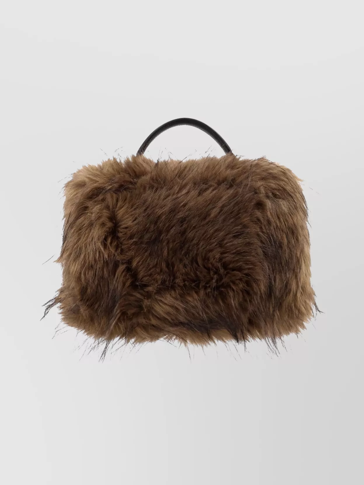 Sacai Mini Handbag With Faux Fur Texture