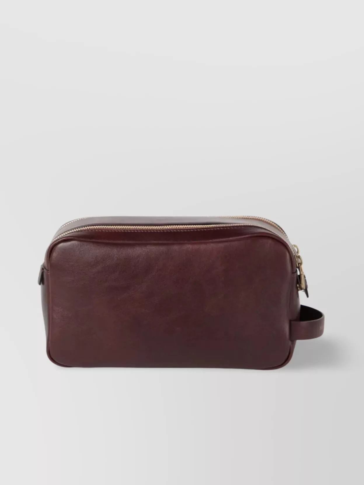 Brunello Cucinelli Calfskin Double Zip Toiletry Bag