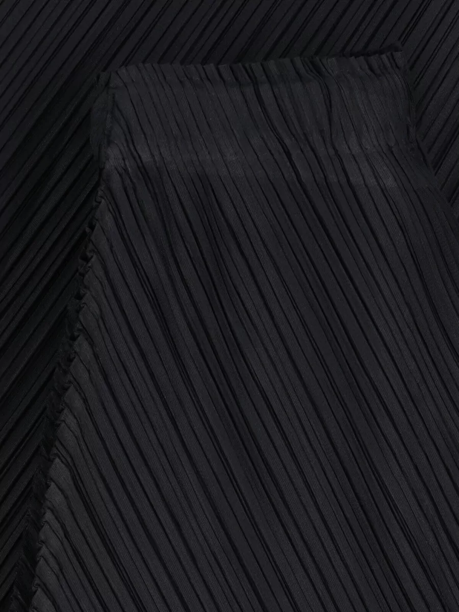 Pleats Please Issey Miyake Pleated Tapered Wide-Leg Trousers