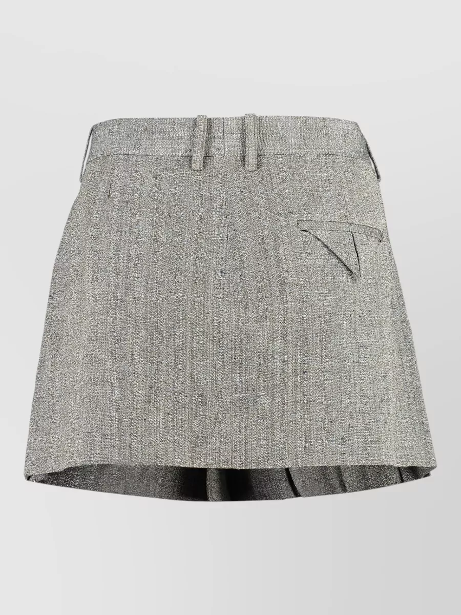 Bottega Veneta Silk Pleated Skirt
