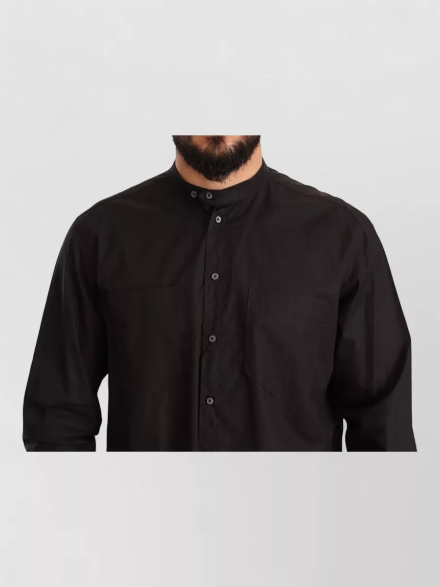 Dolce&Gabbana Cotton Relaxed-Fit Long-Sleeve Mandarin-Collar Shirt