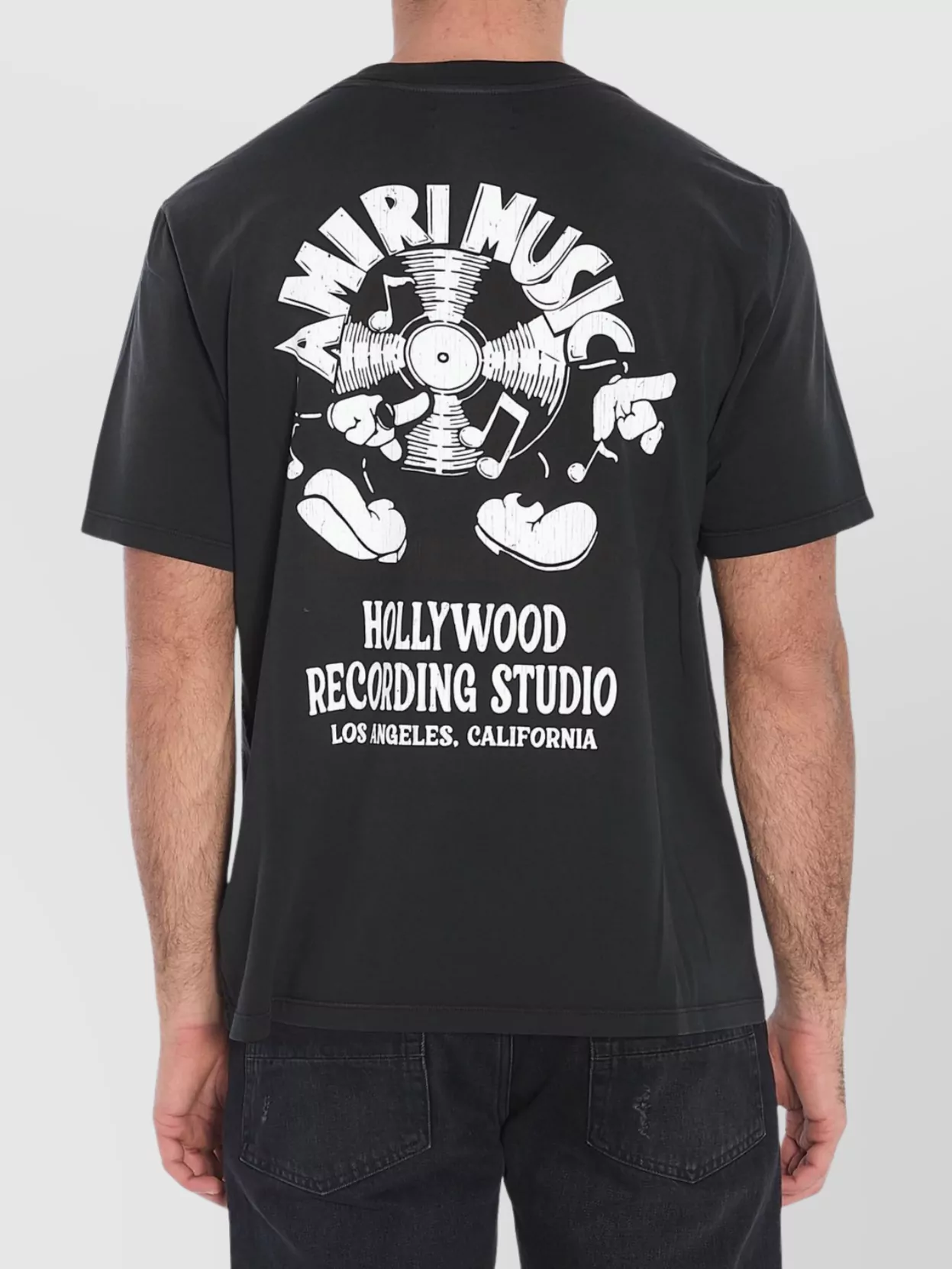 Amiri Music Record T-shirt In Black