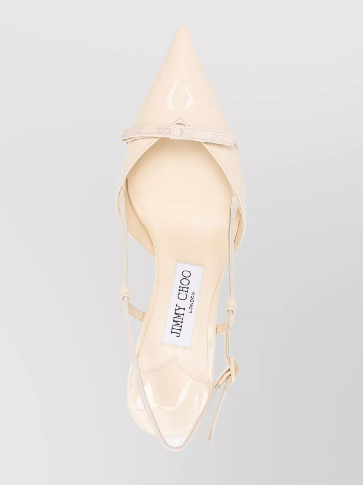 Jimmy Choo 65mm Buckle Detail Patent Leather Pumps In Neutral