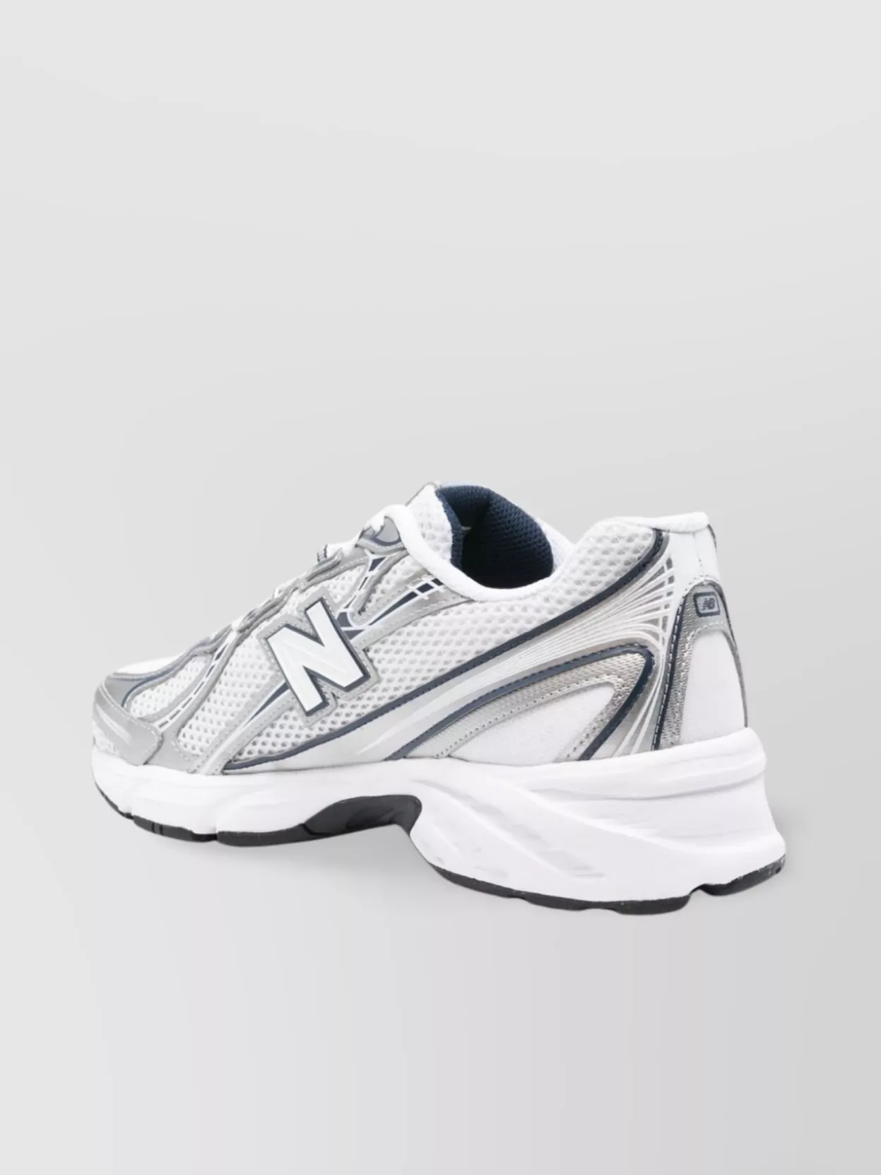 New Balance Chunky Sole Mesh Sneakers Metallic Panel