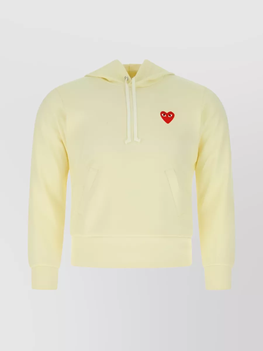 Shop Comme Des Garçons Play Heart Motif Relaxed Hoodie In Pastel