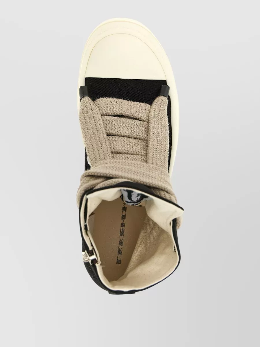 Rick Owens Drkshdw Canvas High-Top Sneakers