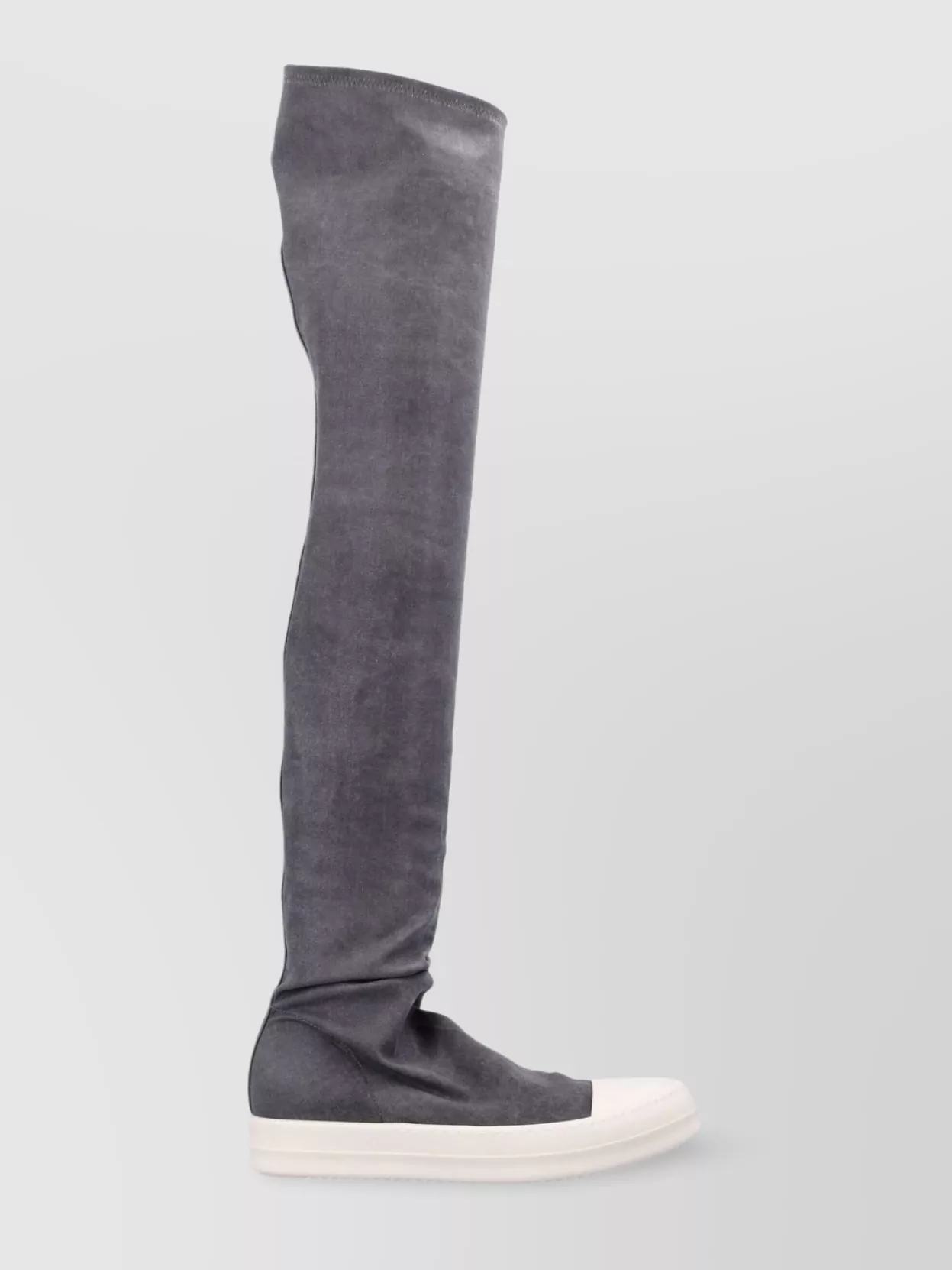 Rick Owens Drkshdw Over-the-knee Sock Sneakers With Contrast Toe Cap In Gray