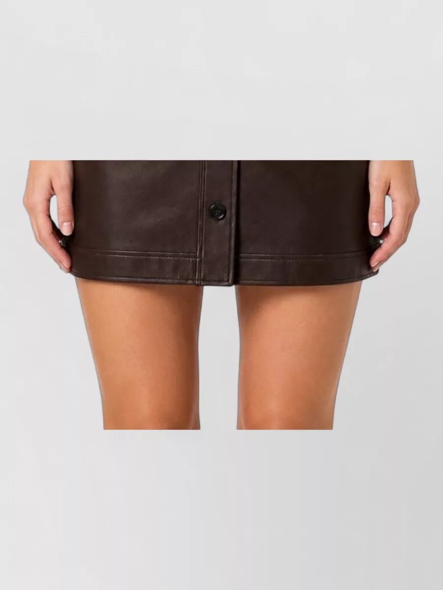 La Rose Leather Mini Dress