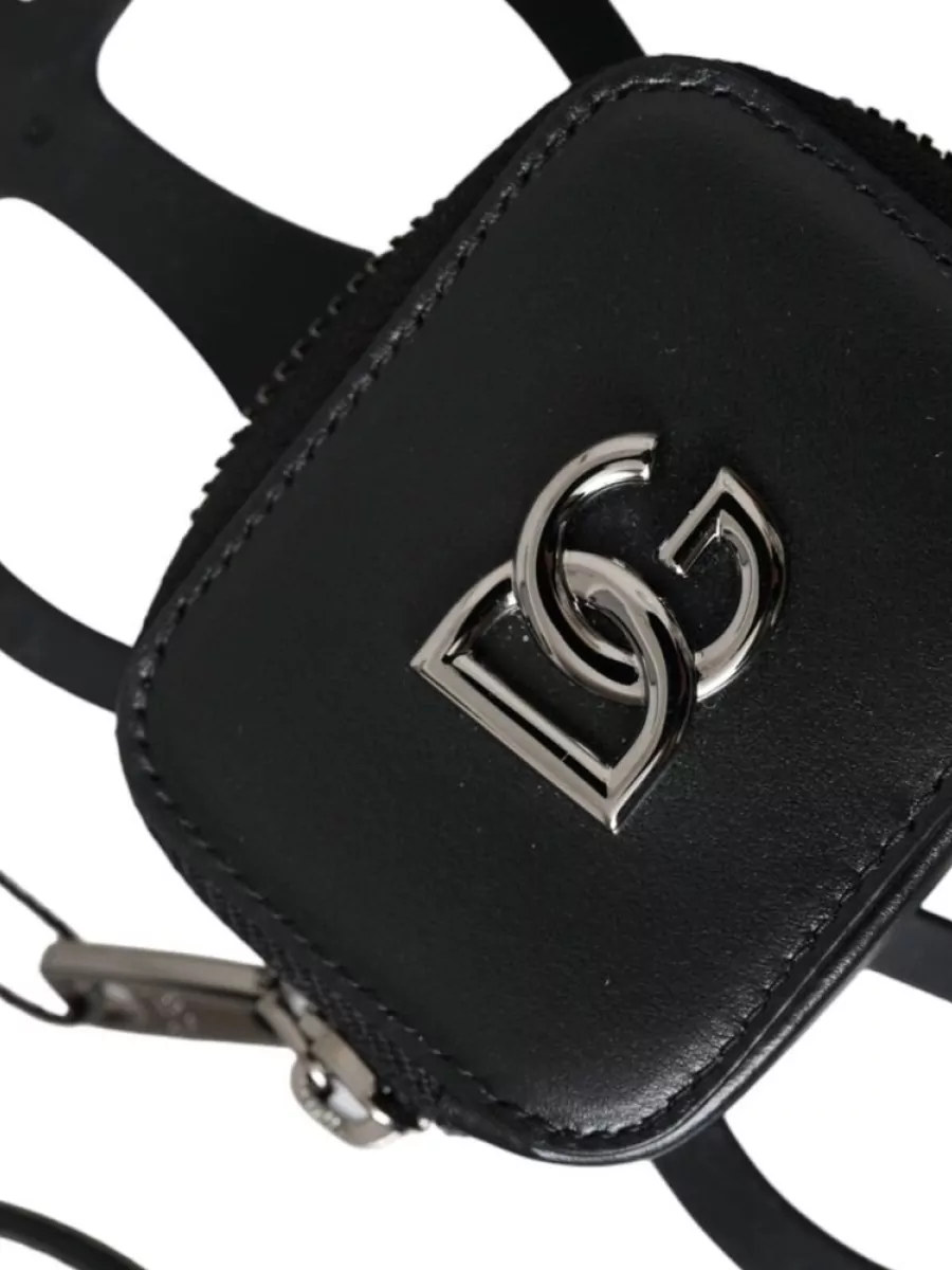 Dolce&Gabbana Leather Logo Coin Purse Lanyard