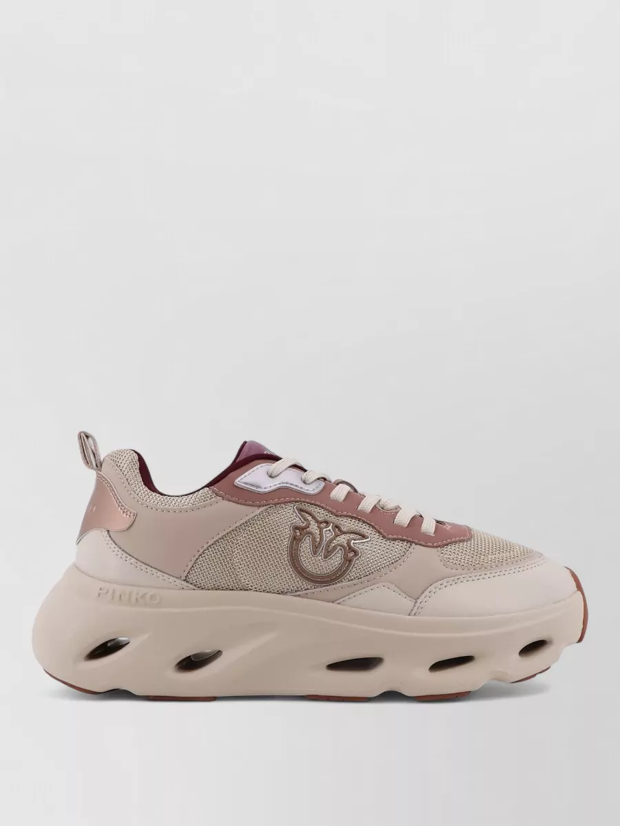 Pinko Low Sneakers Chunky Sole Pull Tab Mesh