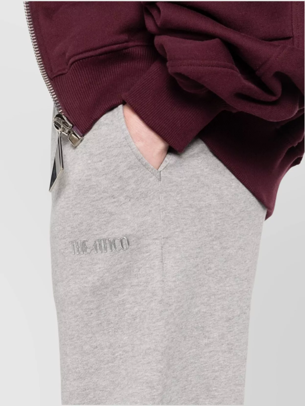 The Attico Cotton Sweatpants With Elastic Waistband And Side Pockets