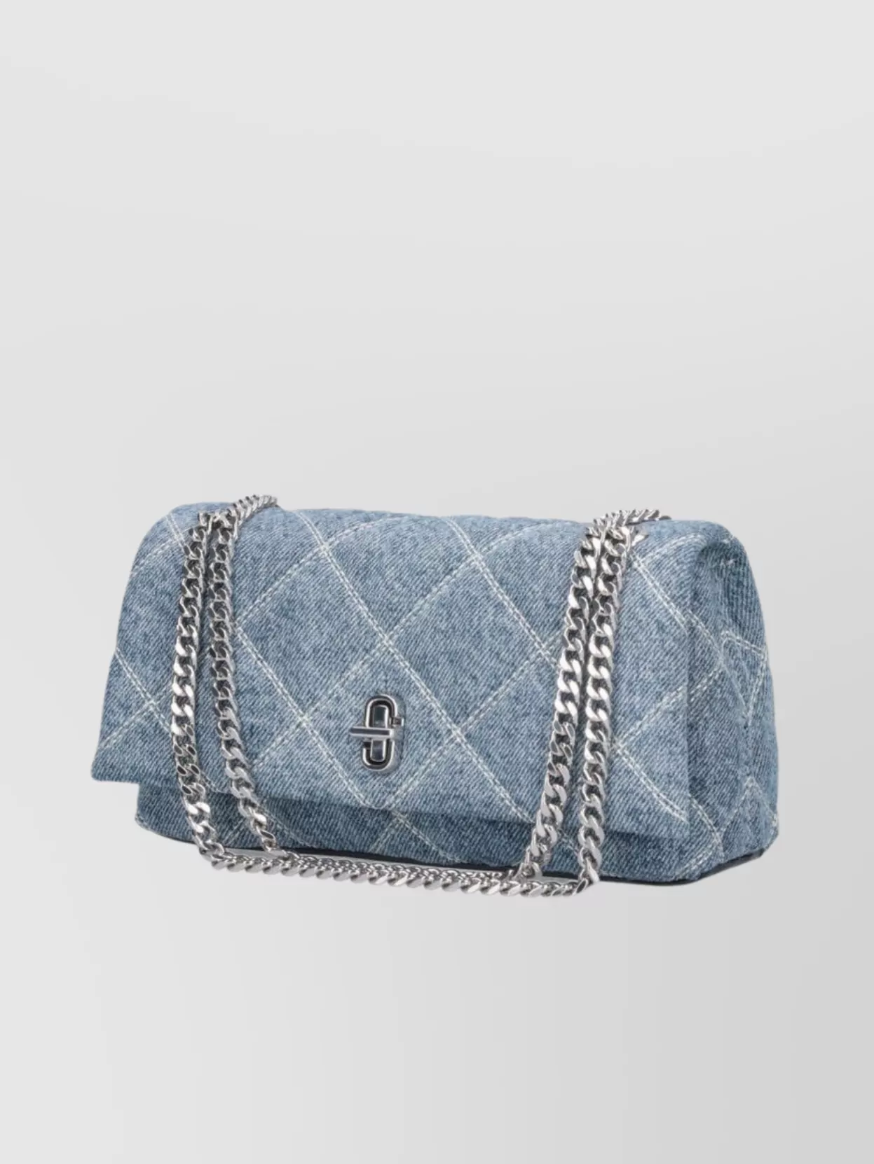 Marc Jacobs The Quilted Dual Chain Denim Crossbody Bag