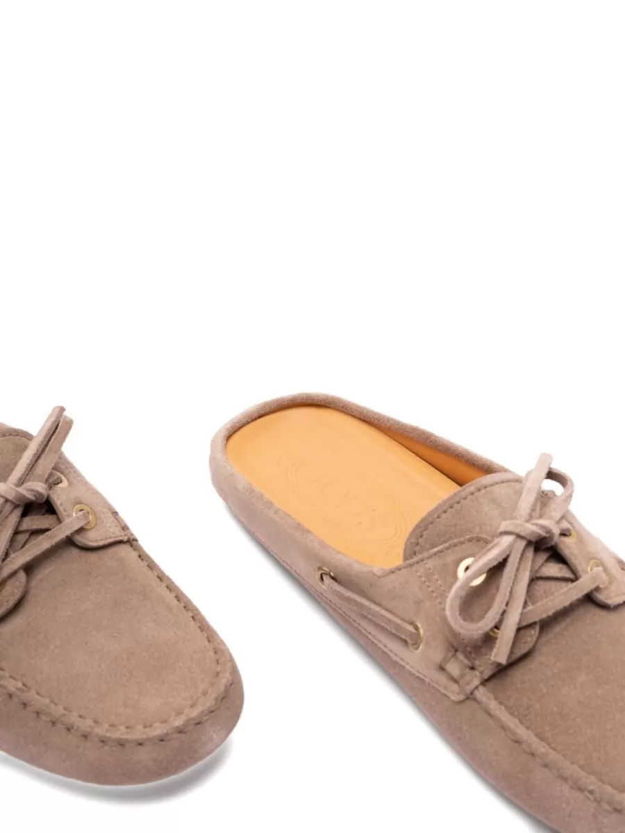 Tod's Suede Leather Sabot Loafers