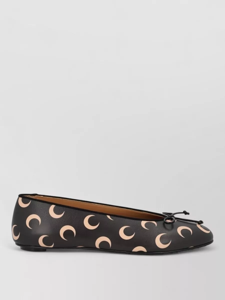 Marine Serre Leather Ballerina Shoes
