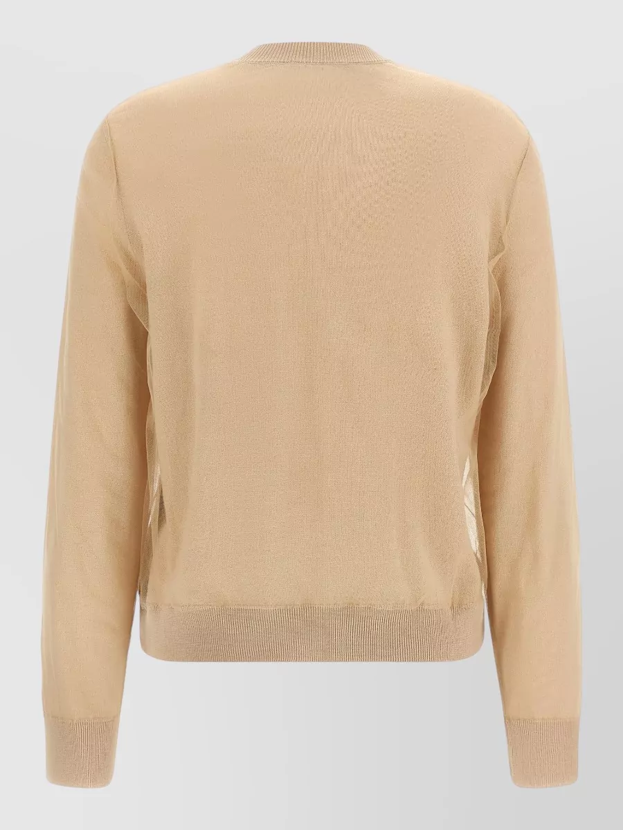 Fabiana Filippi Fine-Knit Virgin Wool Cotton Tulle Cardigan