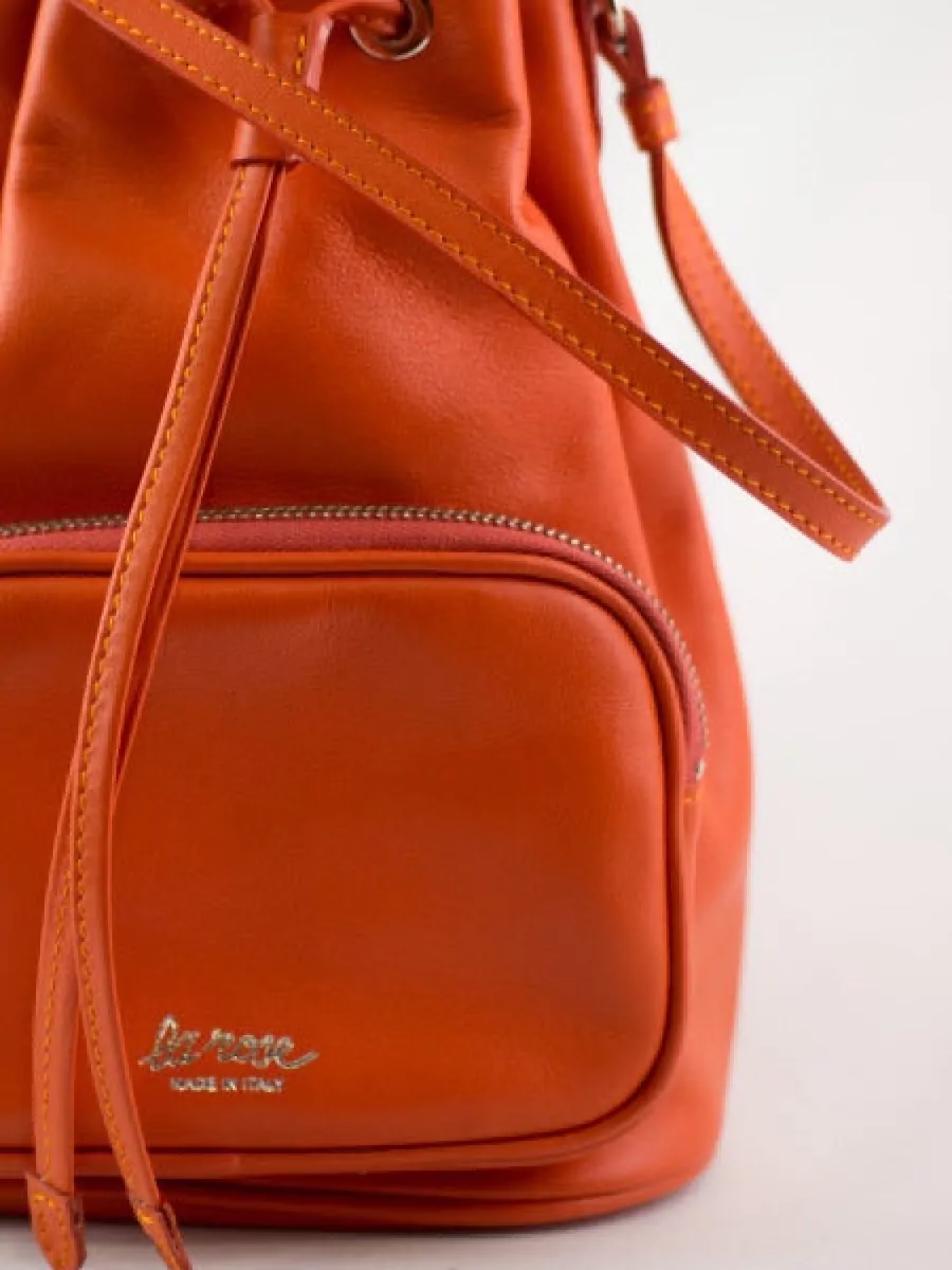 La Rose Leather Bucket Bag