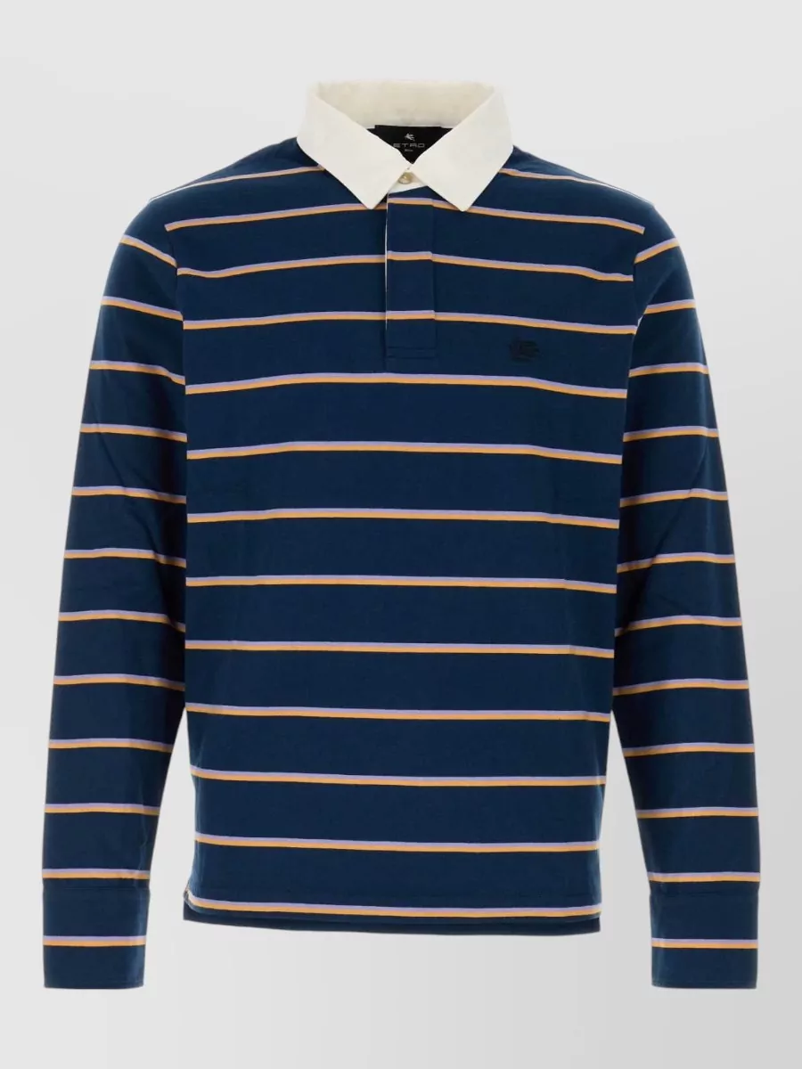Etro cotton embroidered polo shirt