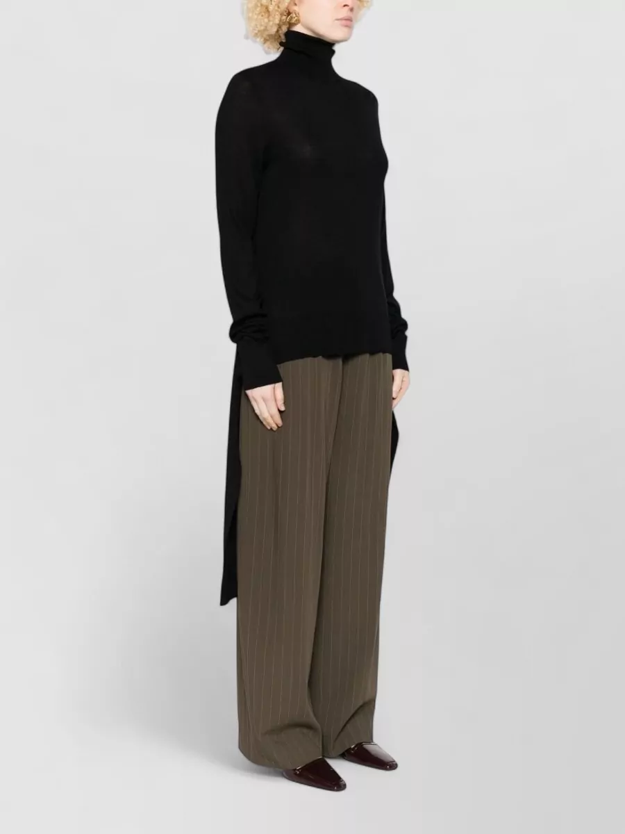 Totême Wool Silk Turtleneck Long-Sleeve Tunic