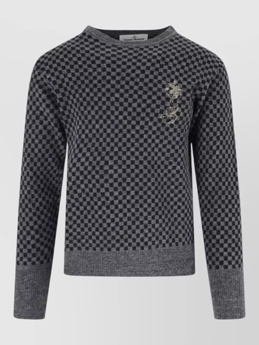 Vivienne Westwood alpaca-blend checked crewneck sweater