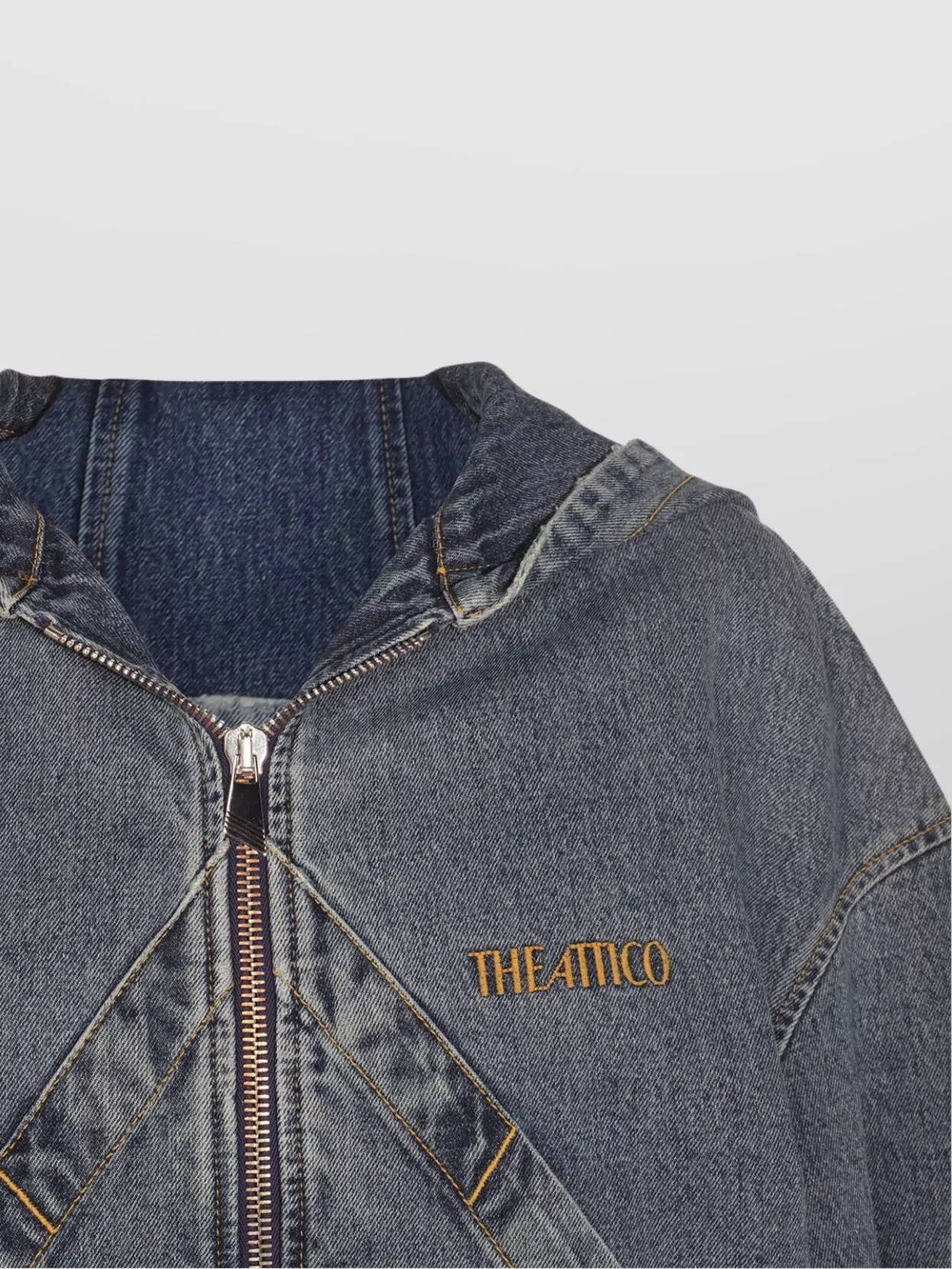 The Attico Hooded Ribbed Cuffs Hem Jacket