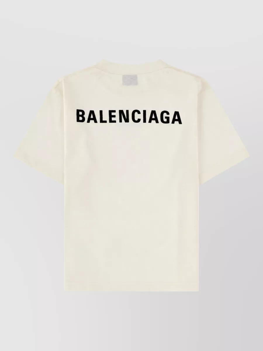 Balenciaga Logo Crew Neck Graphic Jersey T Shirt