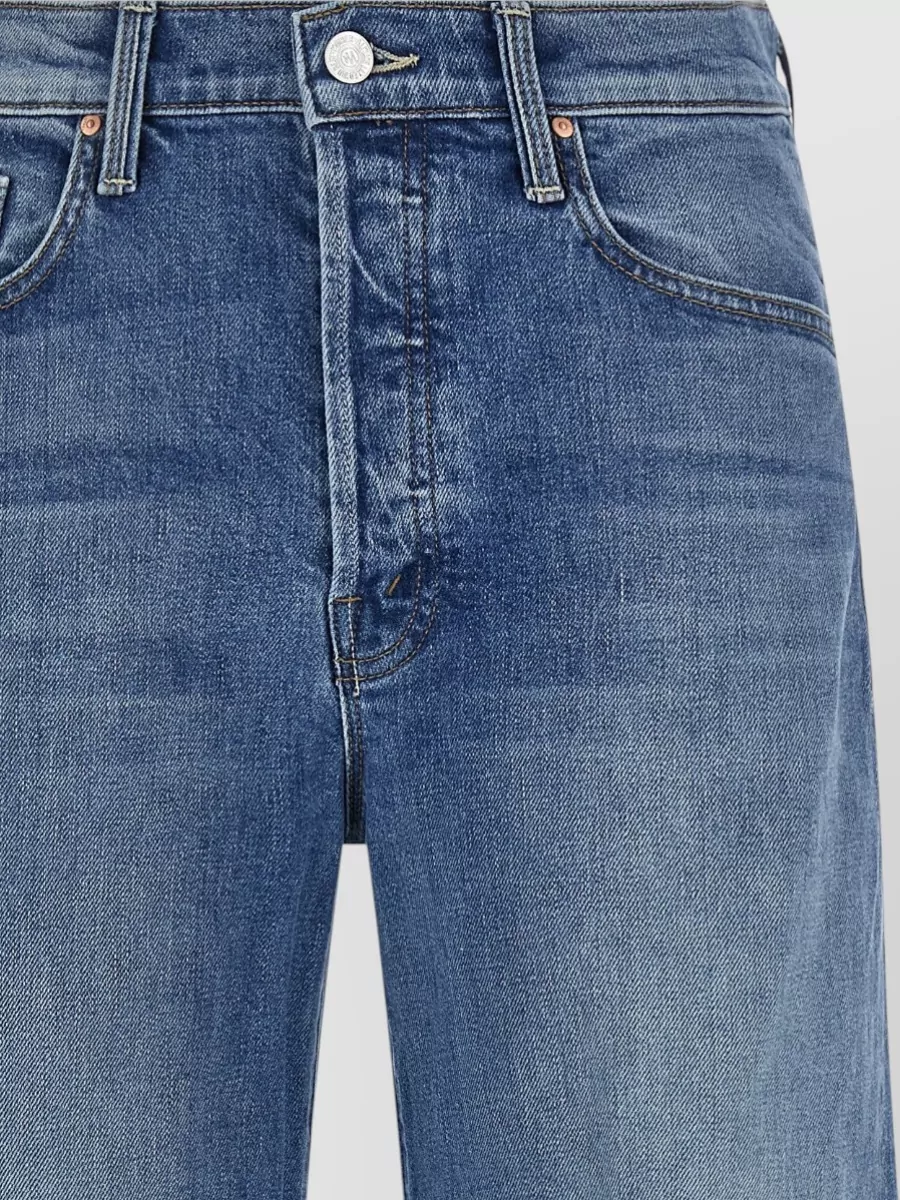 Mother High-Rise Pleated Wide-Leg Jeans