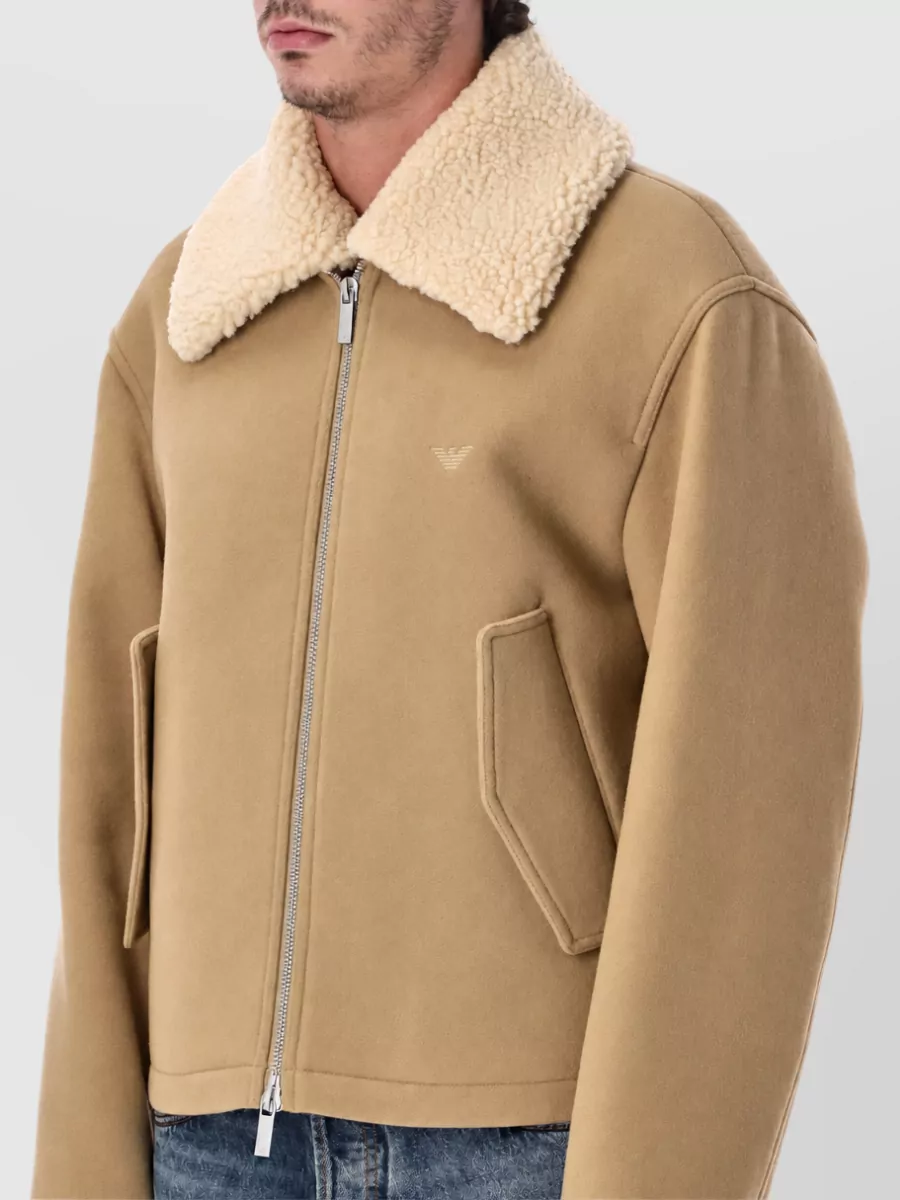 Emporio Armani Wool Single Breasted Coat
